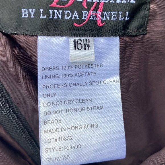 Vintage 90s Whimsygoth Plum & Black Ombré Beaded Prom Dress Size 16 - Picture 2 of 9